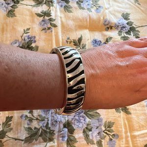 Worthington Bangle Bracelet - Silver & Black